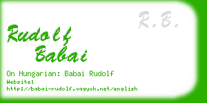 rudolf babai business card